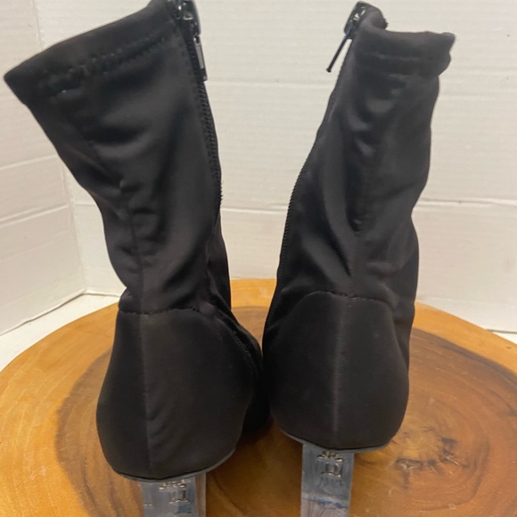 Jeffrey Campbell SIREN clear Acrylic Heeled Sock Booties - Picture 11 of 11